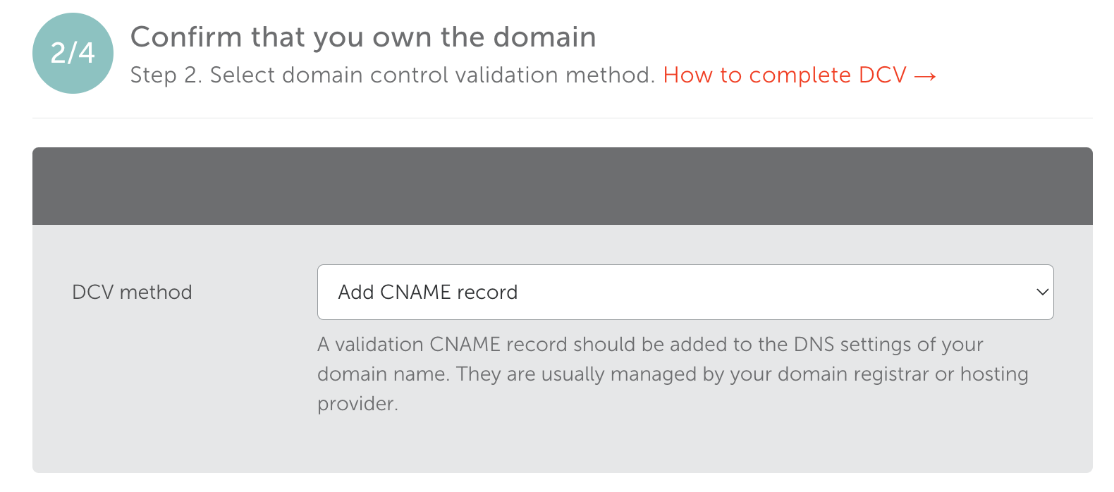 Confirm domain ownership