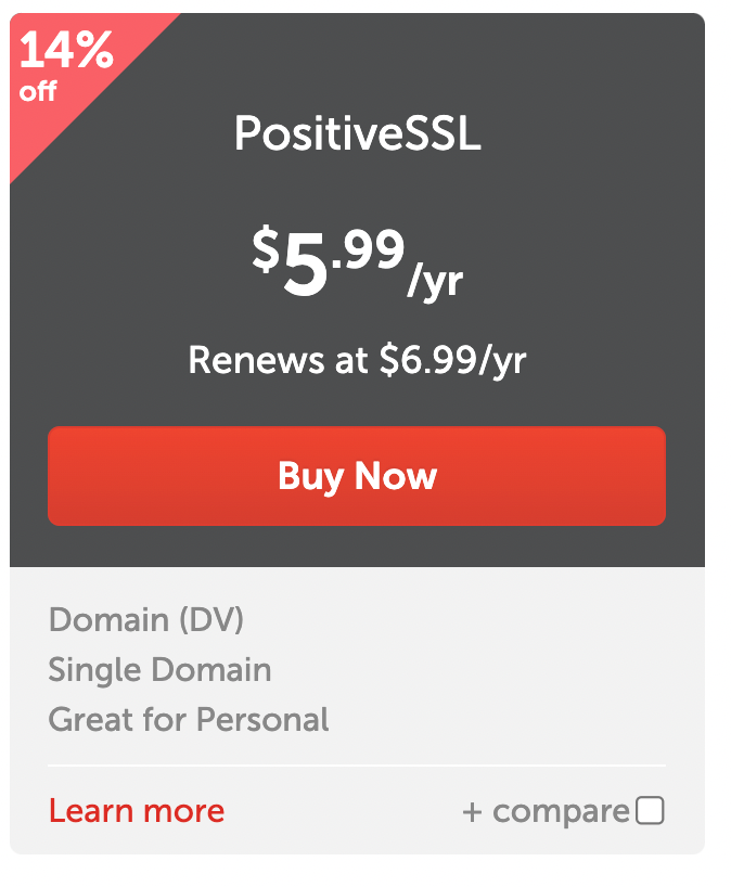 Namecheap Positive SSL