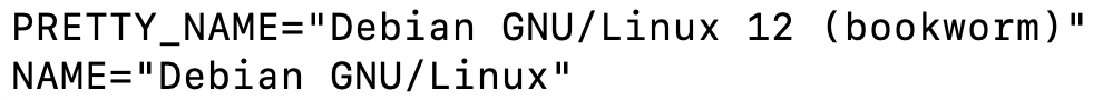 Docker is running Debian