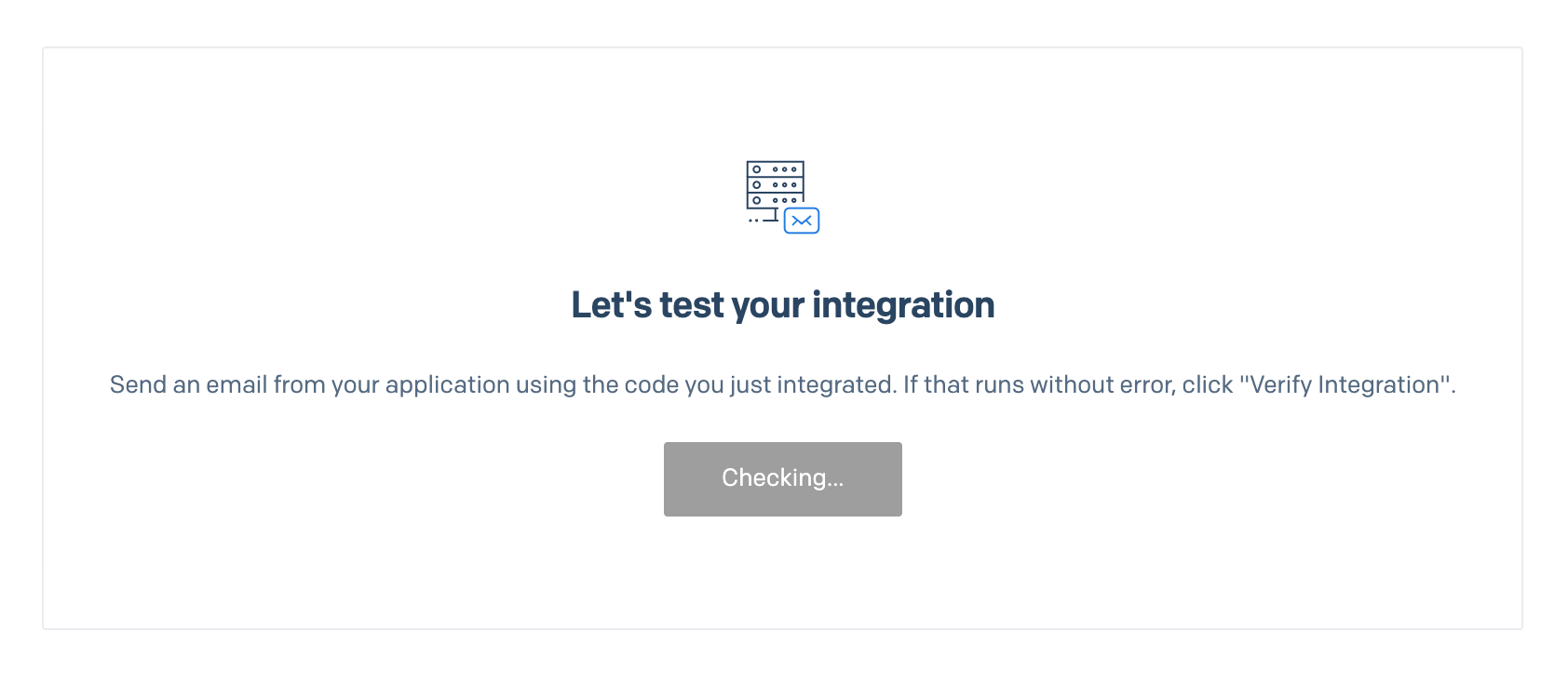 Checking Integration