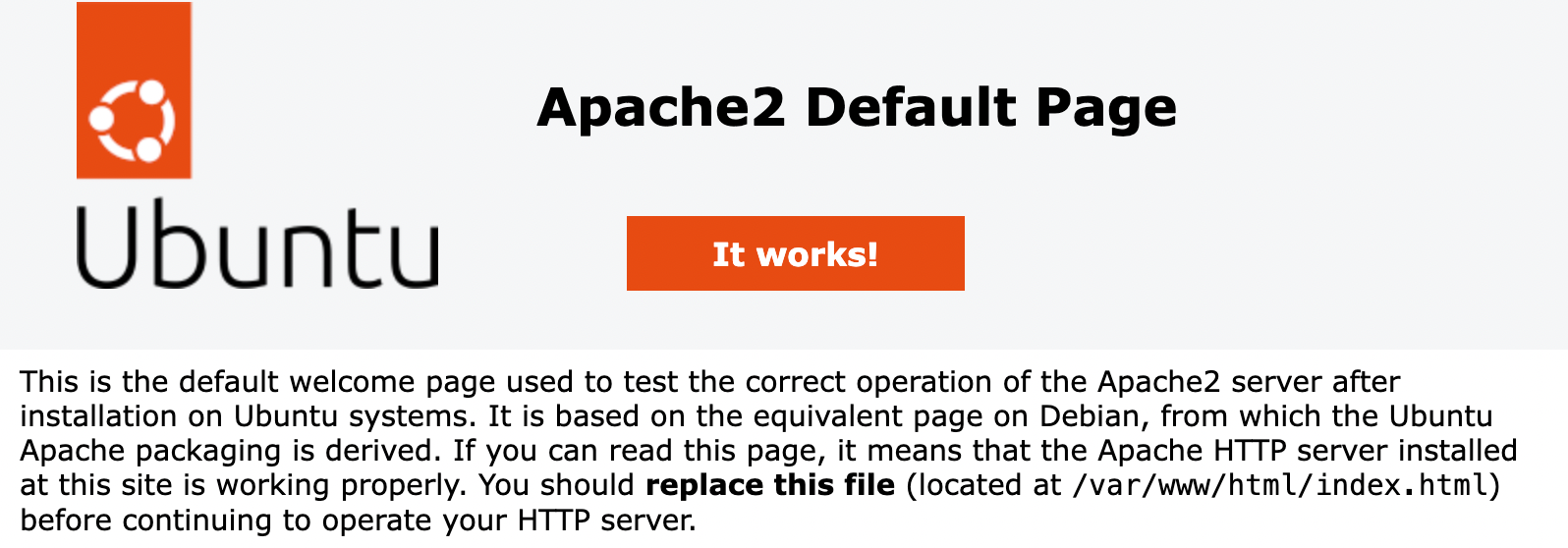 Apache Splash Page