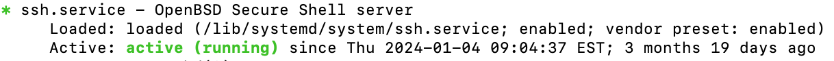 Check if SSH in running