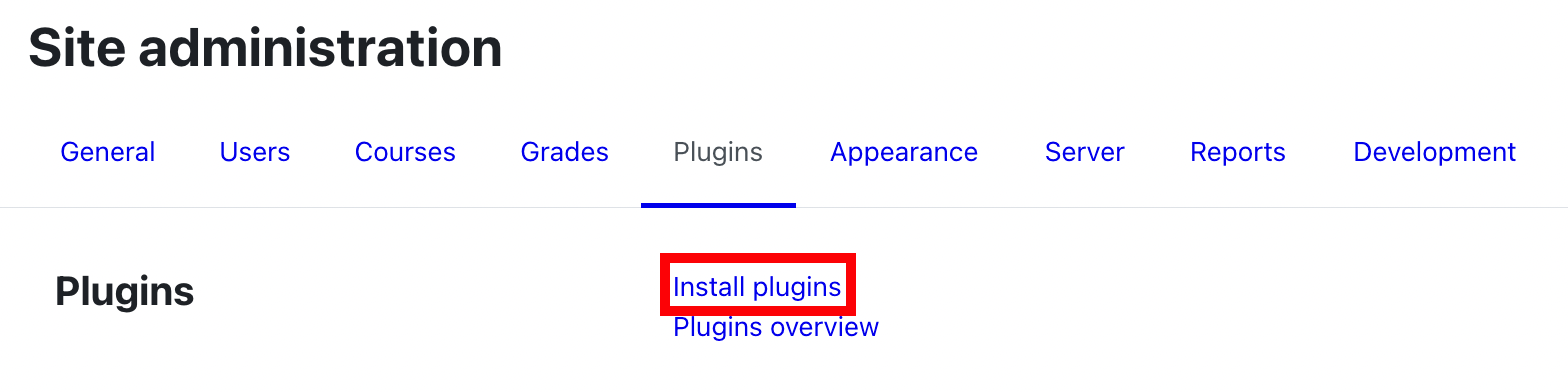 Install Plugins Option