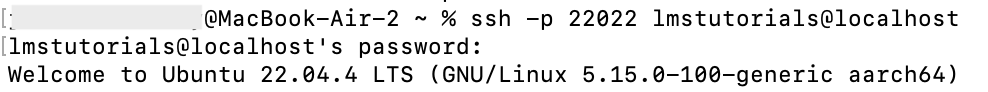 SSH from host